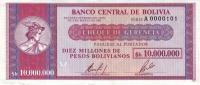 Gallery image for Bolivia p192a: 10000000 Pesos Bolivianos